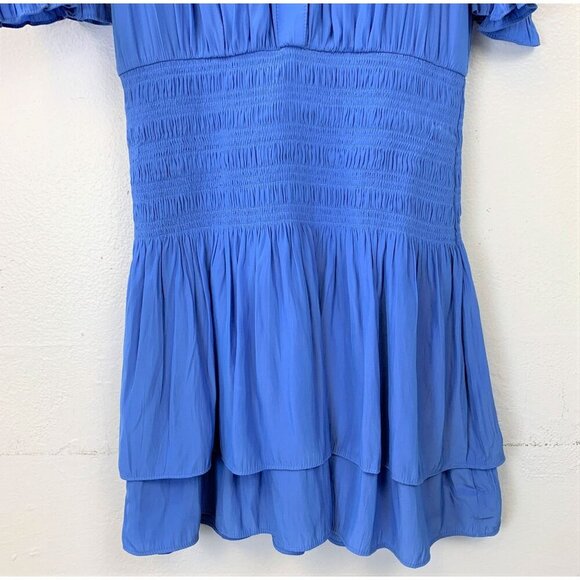 NWT RAMY BROOK Royce Puff-sleeve Tiered Mini Dress Size XS - Picture 7 of 9